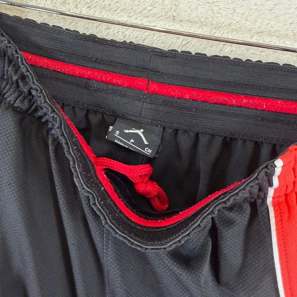 Jordan Dri-FIT Basketball Shorts Black/Red Infrared 23 Men's Sz Small 519683-011